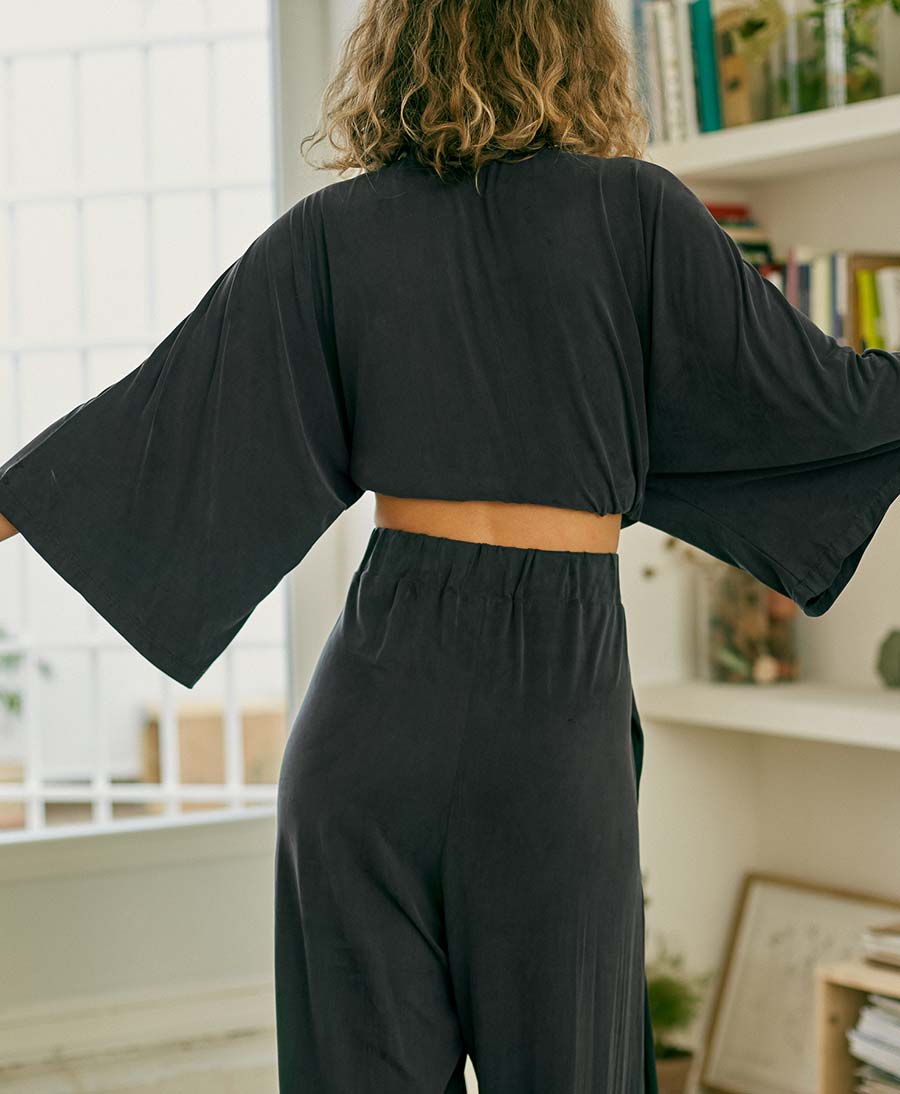 Dunkelgrauer Jumpsuit von Cossac (S) - Secondhand