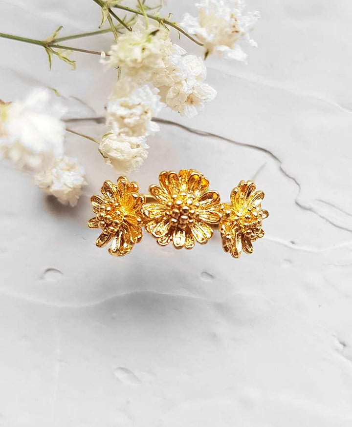 Marguerite Medium Ring vergoldet - verstellbar - Elise Tsikis - clomes