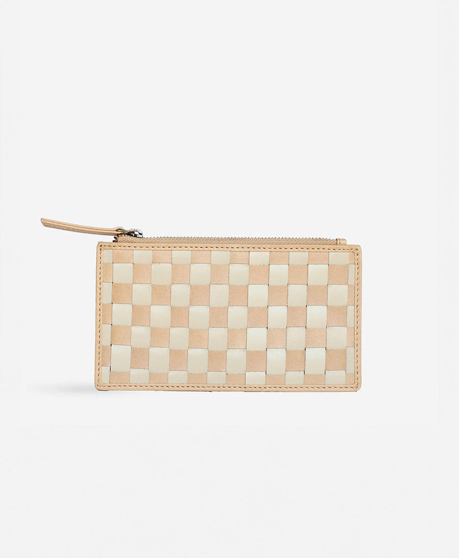 Grosses Kartenetui - Card Case "ODIN" - Caramel x Cream Check