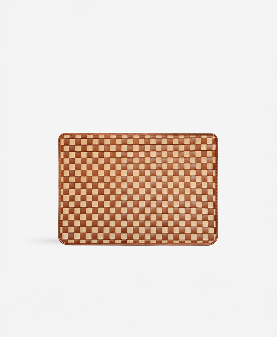 13" Laptop Case "LIA" - Caramel x Sienna Check