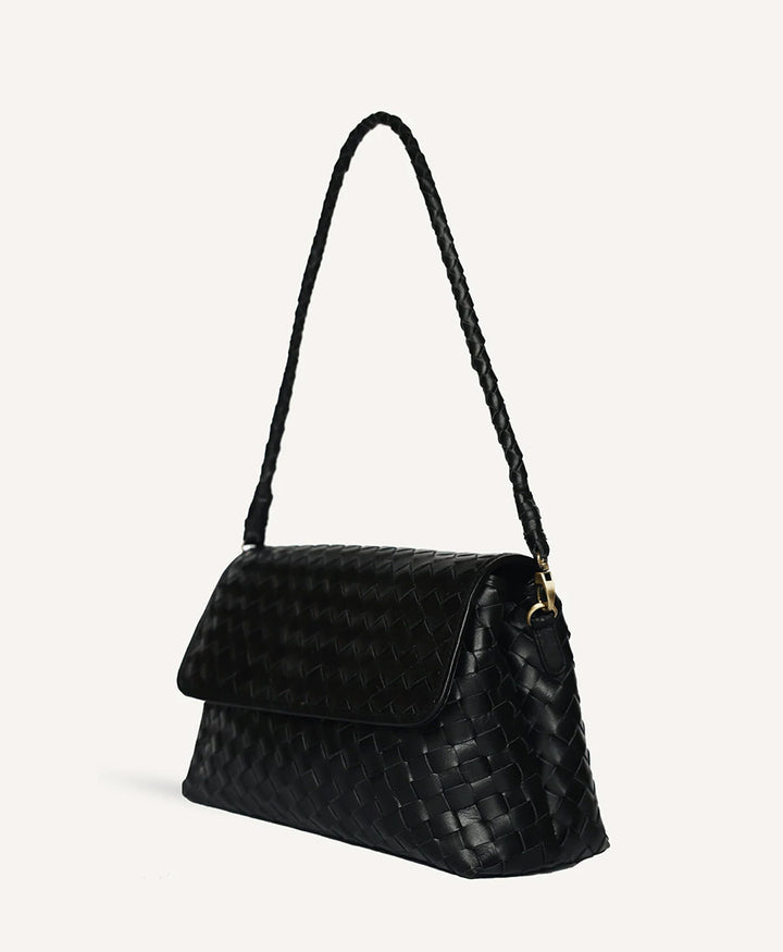 Ledertasche "MADELEINE" - Schwarz