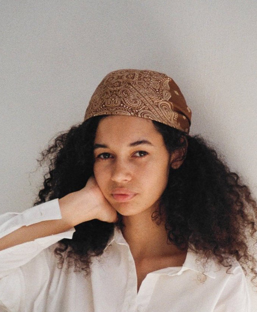 Seiden-Foulard "Minimal Bandana Silk Scarf" - Sienna