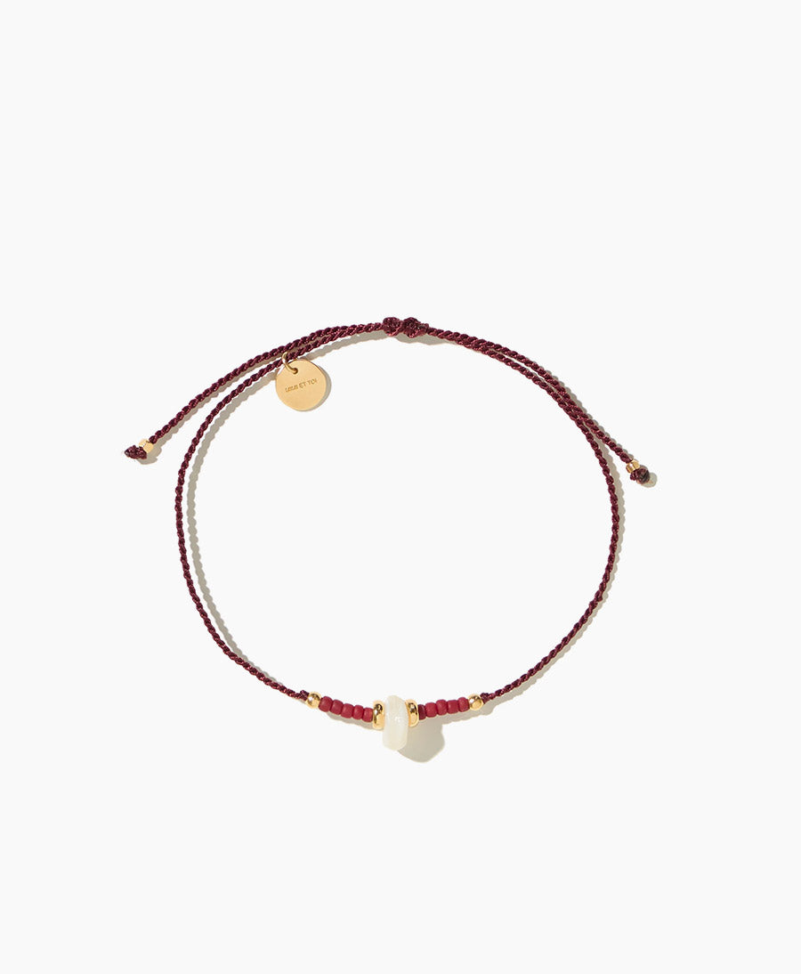 Farbiges Bracelet - Owen - Burgundy