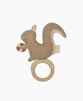 Babyrassel mit Holzring Baby Bello in Scully das Eichhörnchen