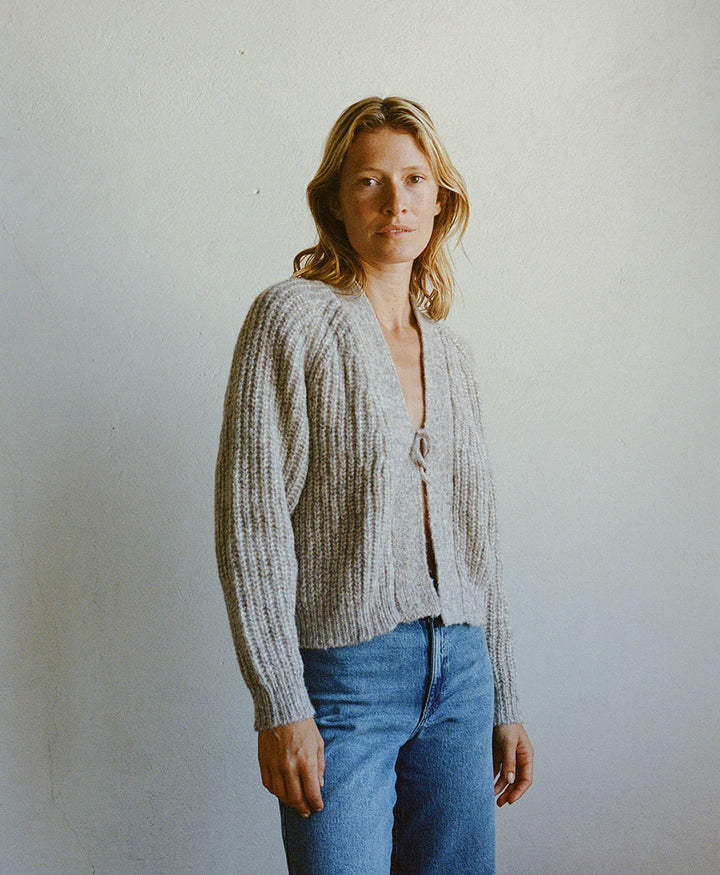 Strickcardigan VINCENT - Hellgrau (undyed)