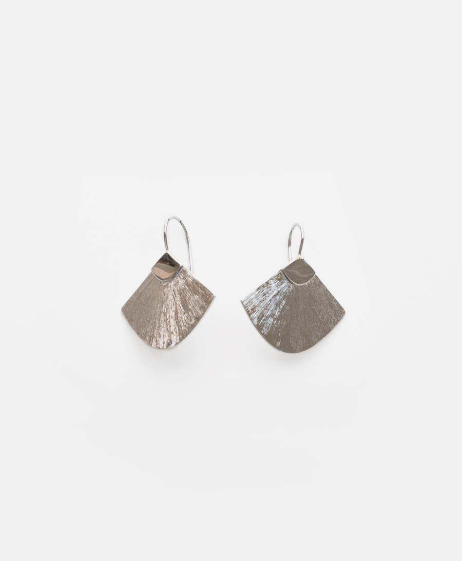 Abanicos Pendant Ohrhänger mit Weissgold vergoldet - V Design Lab - clomes