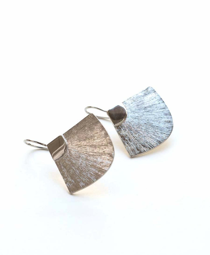 Abanicos Pendant Ohrhänger mit Weissgold vergoldet - V Design Lab - clomes