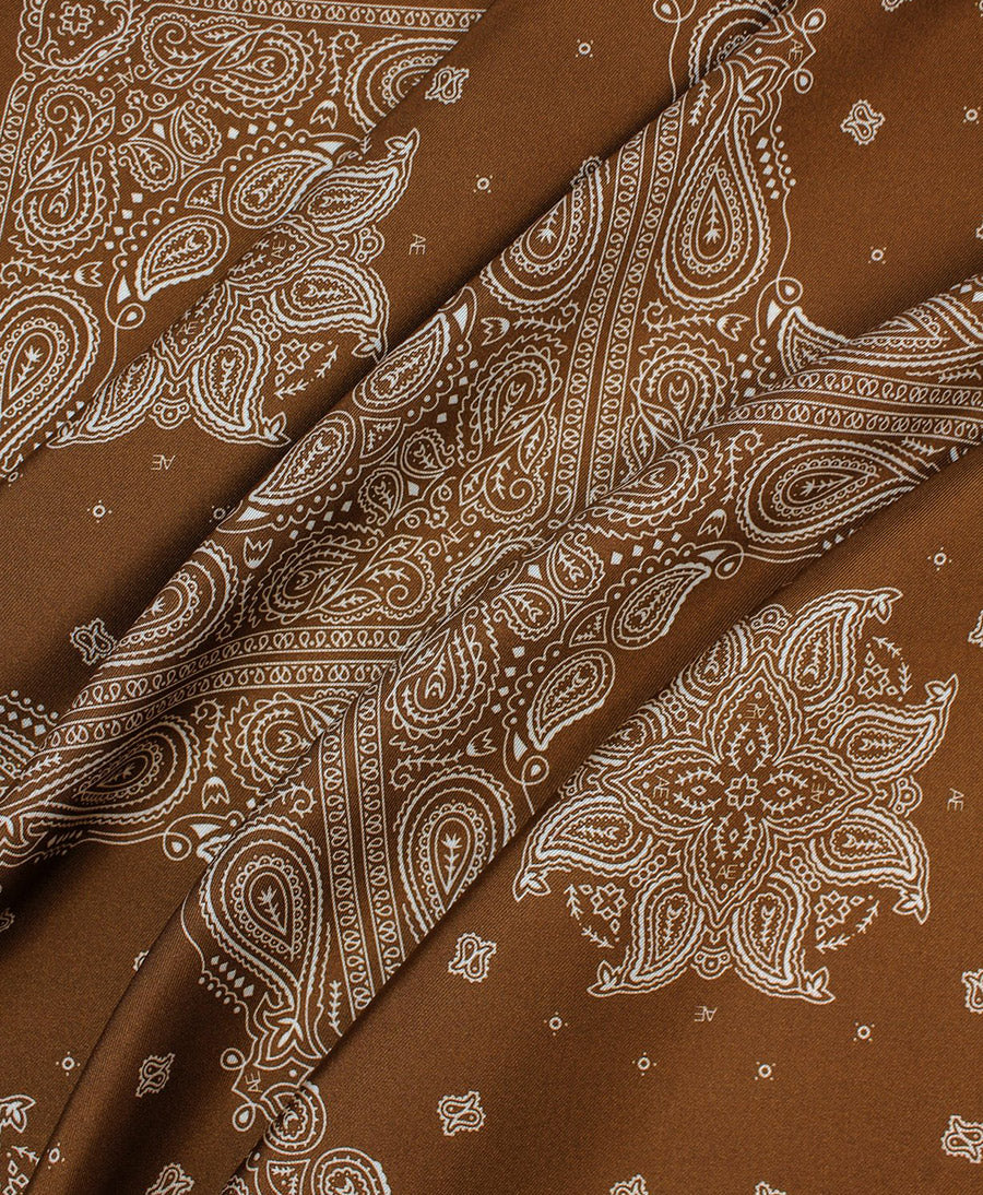 Seiden-Foulard "Minimal Bandana Silk Scarf" - Sienna