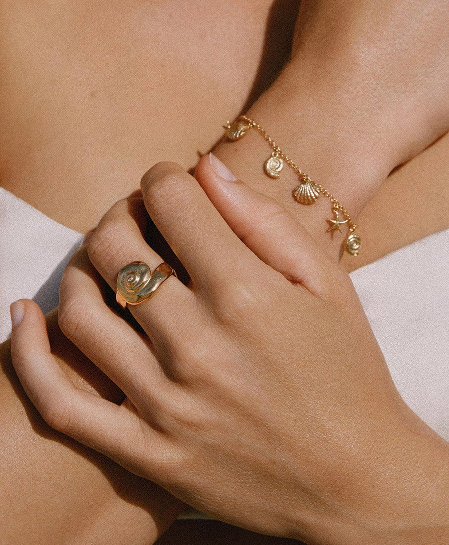 Ammoni Fingerring vergoldet