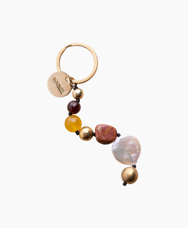 Schlüsselanhänger / Taschenanhänger aus Steinen JAMILA - Earth