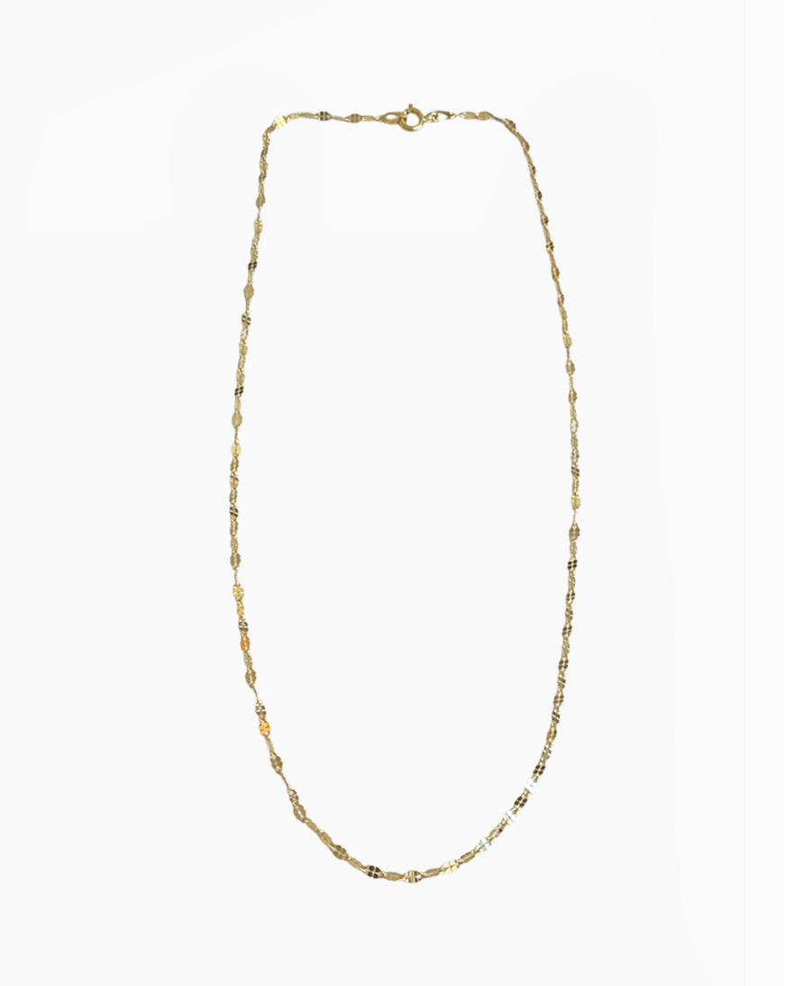 Halskette Anker gerieft 42cm - Vermeil