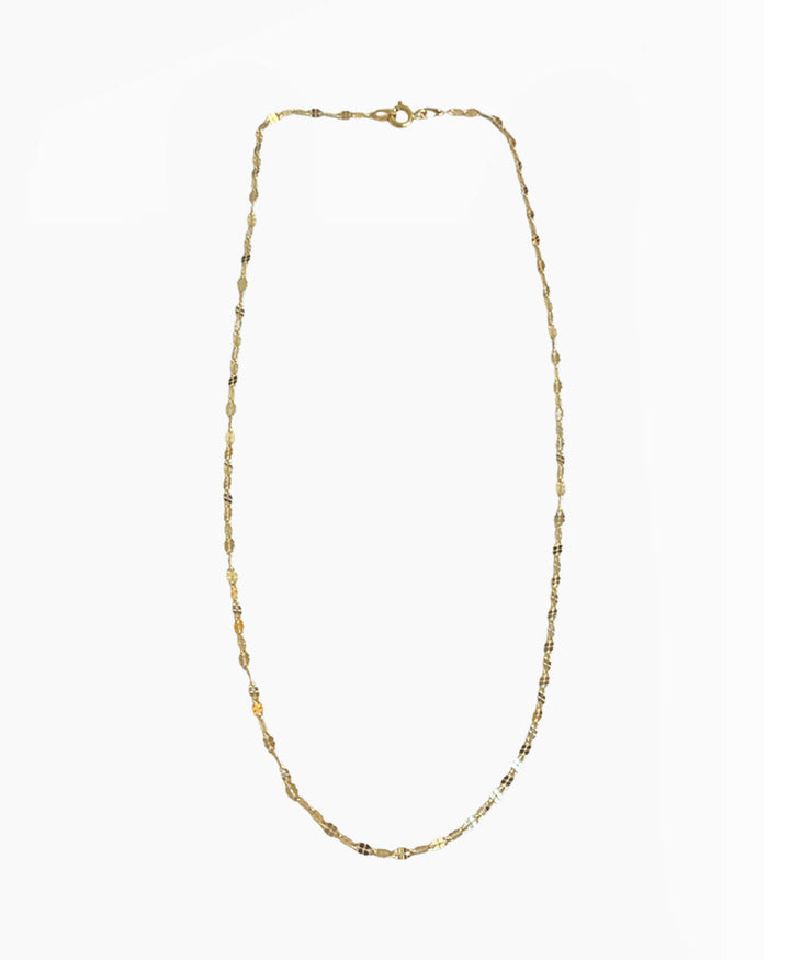 Halskette Anker gerieft 42cm - Vermeil