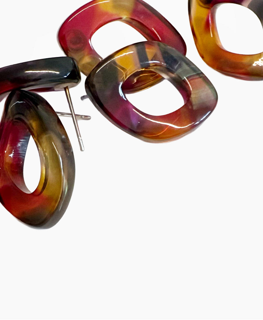 Ohrstecker Emily aus Acetat - Aquarell