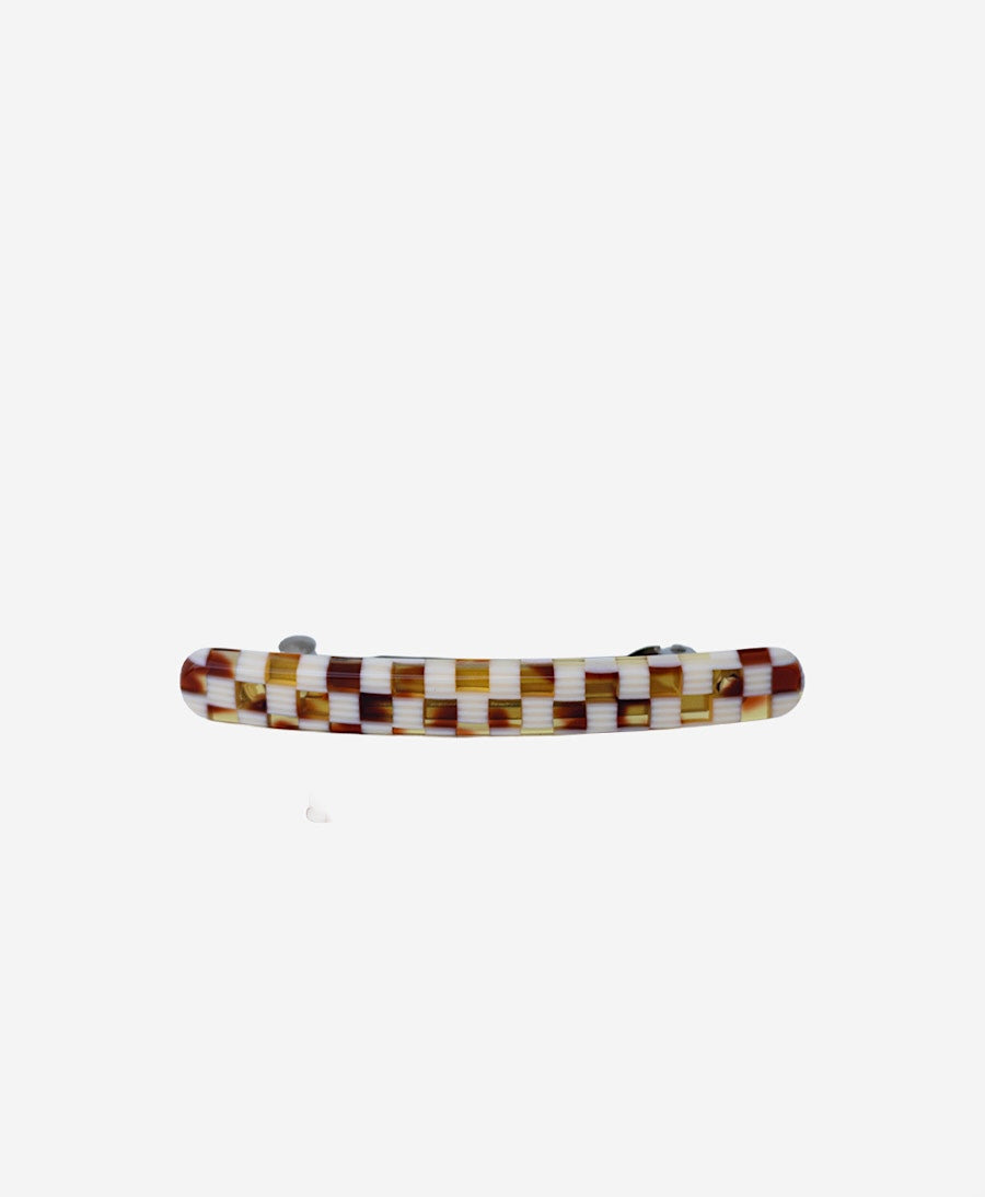 Haarclip MARINA aus Acetat - Karo