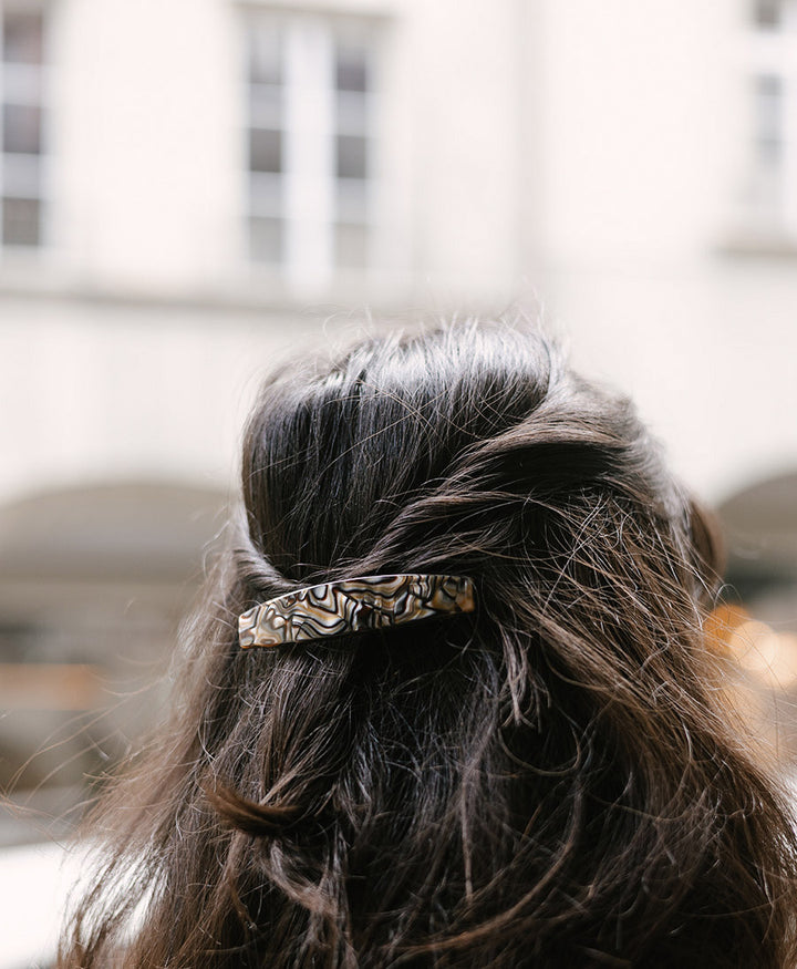 Haarclip MARIE aus Acetat - Onyx