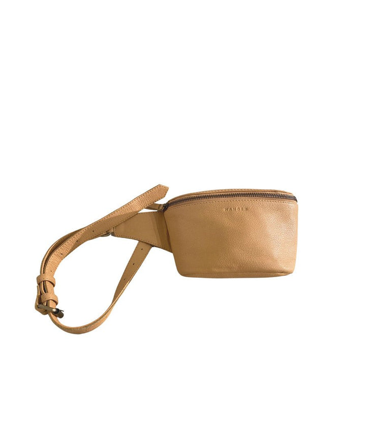 Bauchtasche aus Leder - Remy Sand - Secondhand - MANDRN - clomes