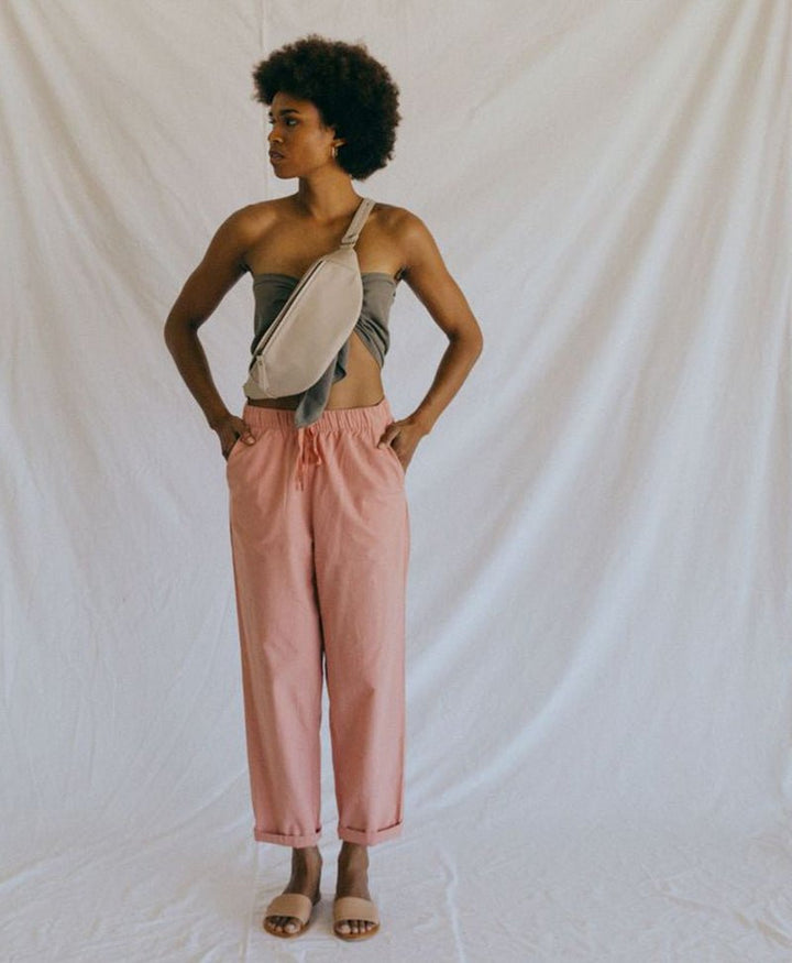 Bauchtasche aus Leder "The Atlas Cream" - Secondhand - MANDRN - clomes