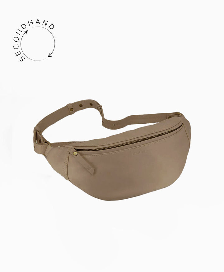 Bauchtasche aus Leder "The Atlas Taupe"  - Secondhand