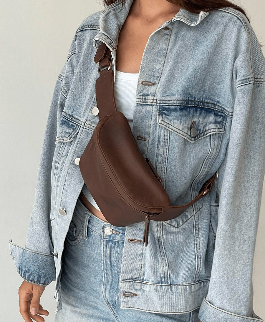 Bauchtasche aus Leder - The Remy Saddle - MANDRN - clomes