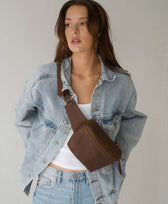 Bauchtasche Leder The Remy Mandrn in Saddle