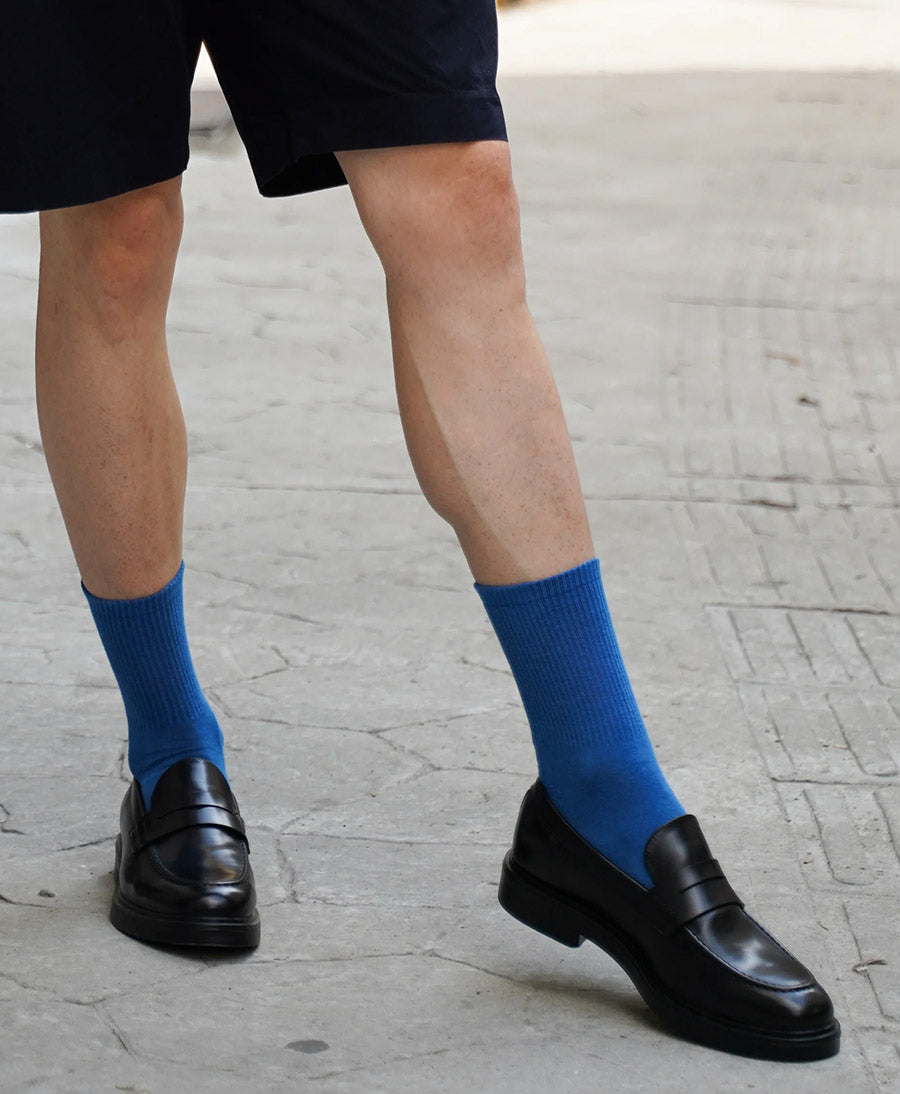 Tennis Sportsocken Bio-Baumwolle - Blau