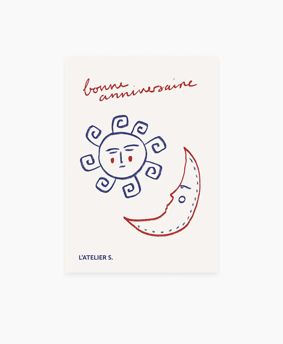 Postkarte "Bonne Anniversaire"