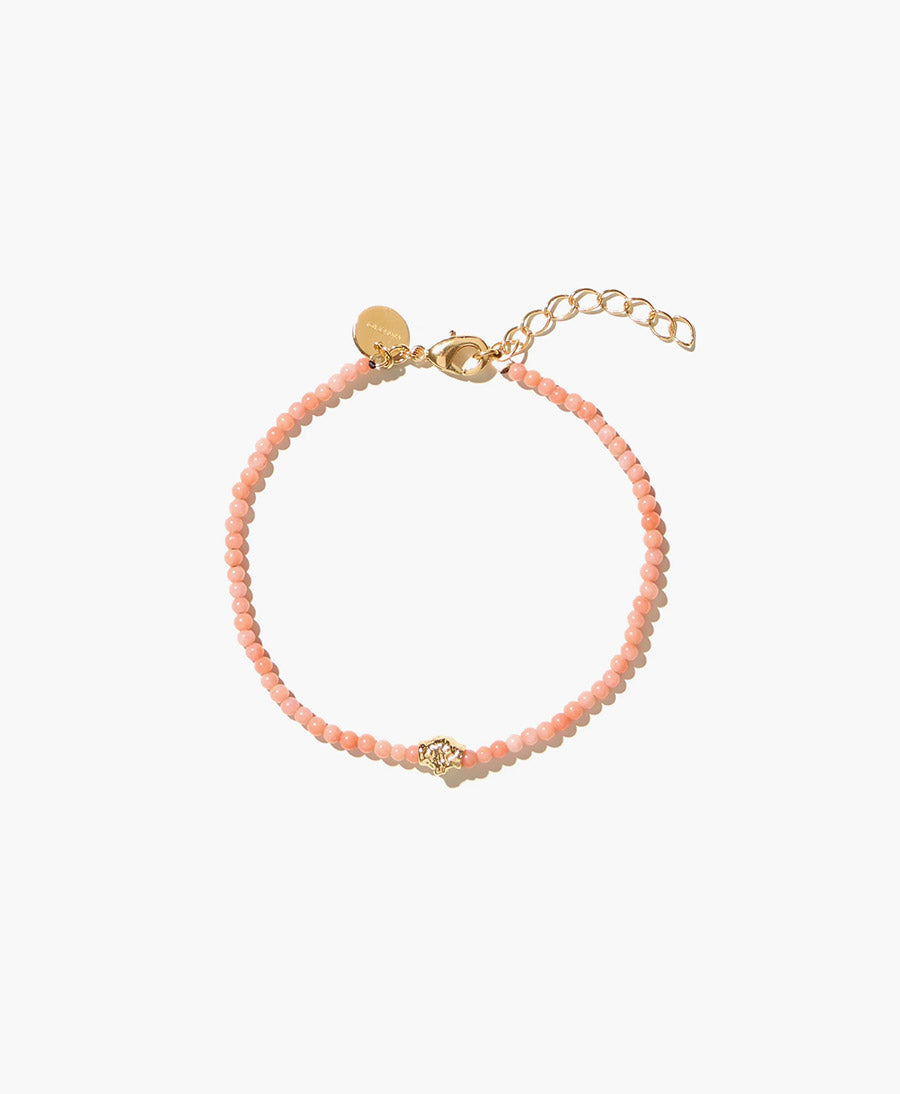 Bracelet mit Korallen-Perlen - Amy - Rosa