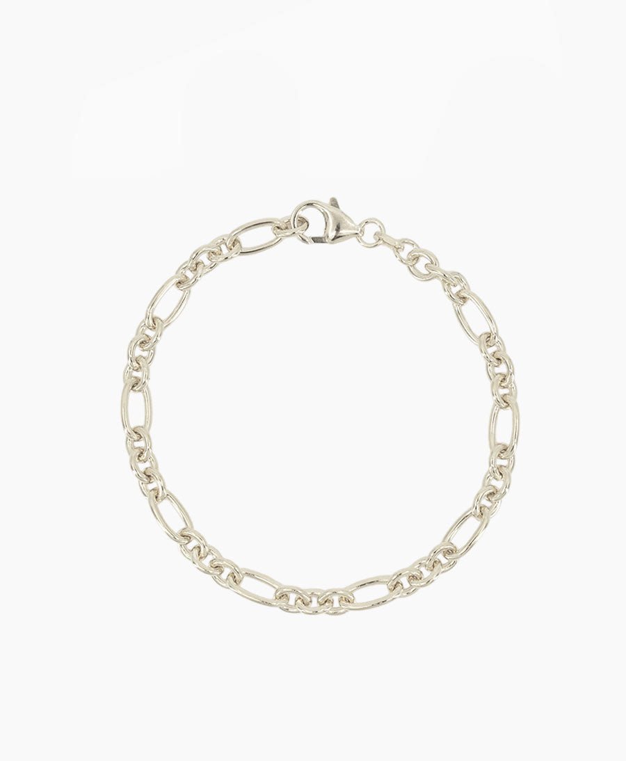 Bracelet / Armband Anker - Figaro (breit) - Sterling Silber - Clomes - clomes