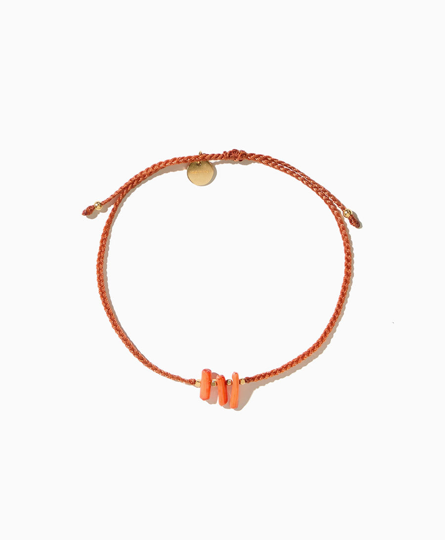 Farbiges Bracelet - Nash - Rostrot