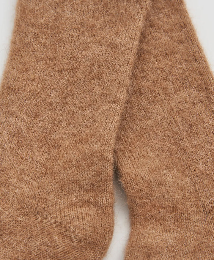 Weiche Alpaka Socken - Plain - Biscuit