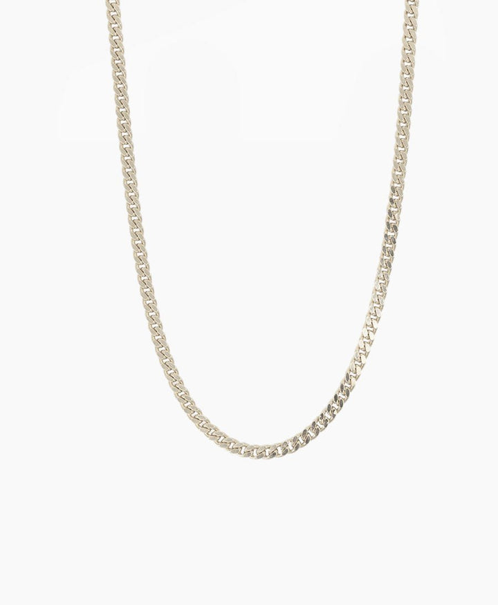 Breite Halskette Panzer 60cm - Sterling Silber - Clomes - clomes