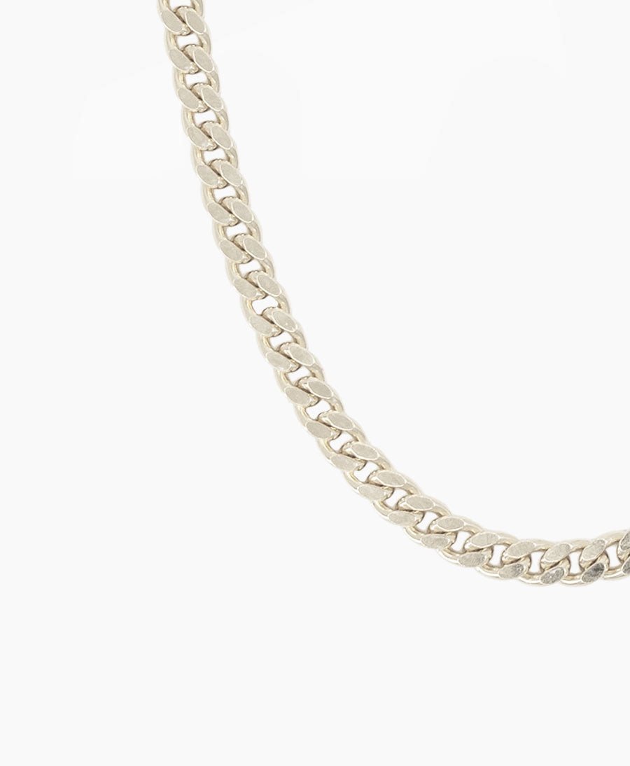 Breite Halskette Panzer 60cm - Sterling Silber - Clomes - clomes