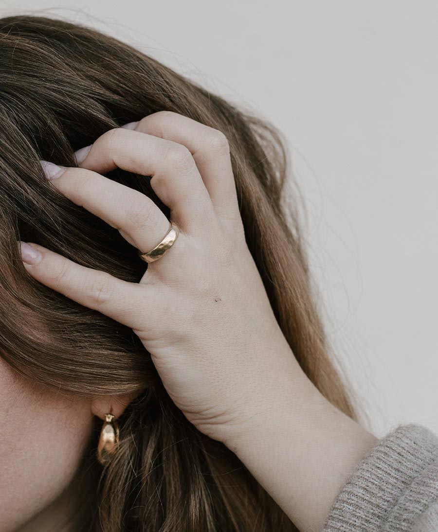 Breiter Fingerring LOU - Vermeil - Clomes - clomes