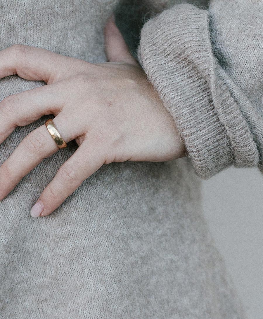 Breiter Fingerring LOU - Vermeil - Clomes - clomes