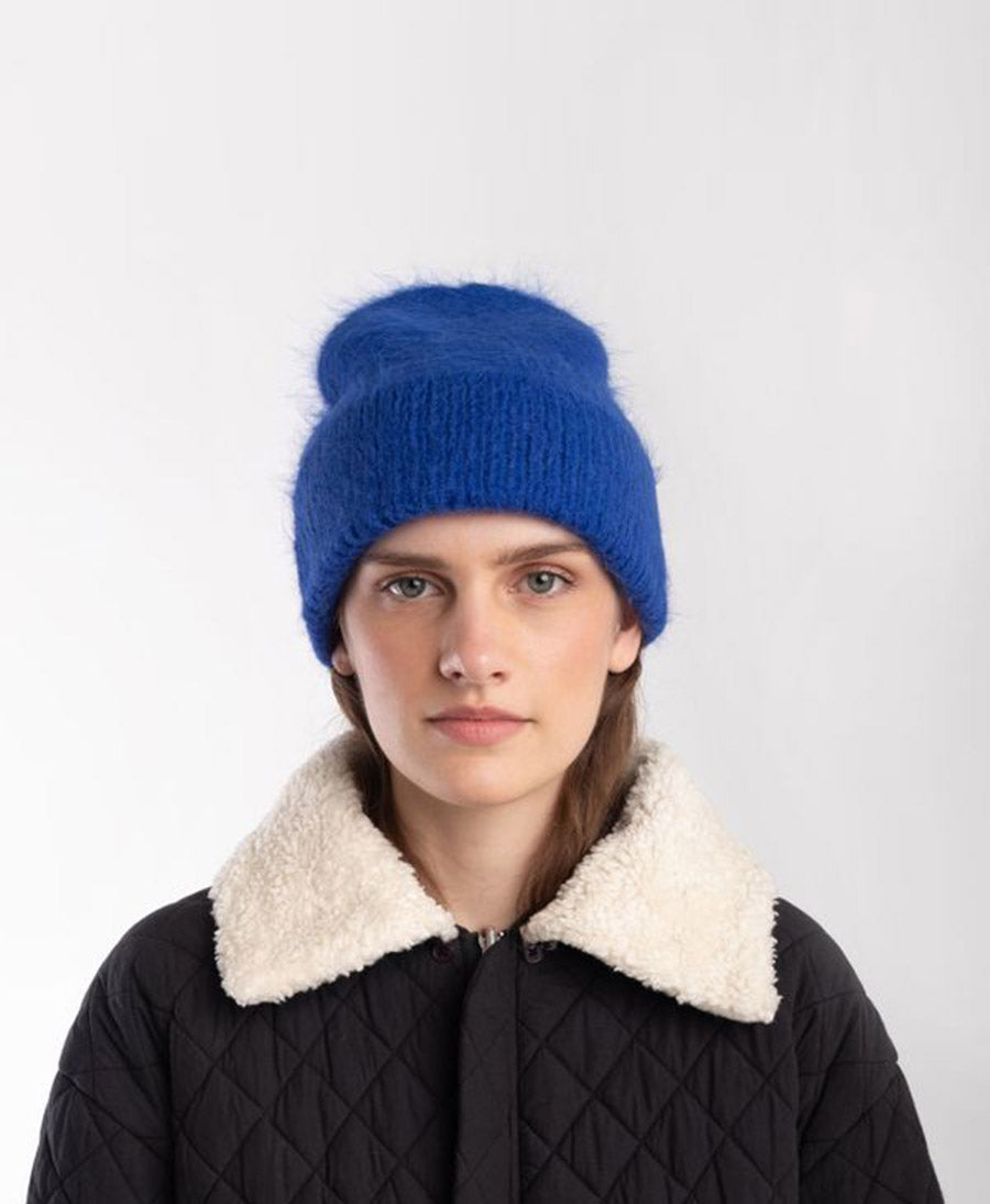 Strickmütze - Electric Blue Brushed Rib Hat