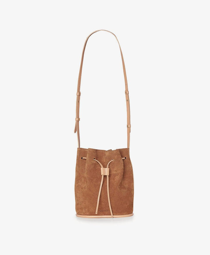 Bucket Bag aus Leder "Dli" - Velvet - Caramel - Balagan - clomes