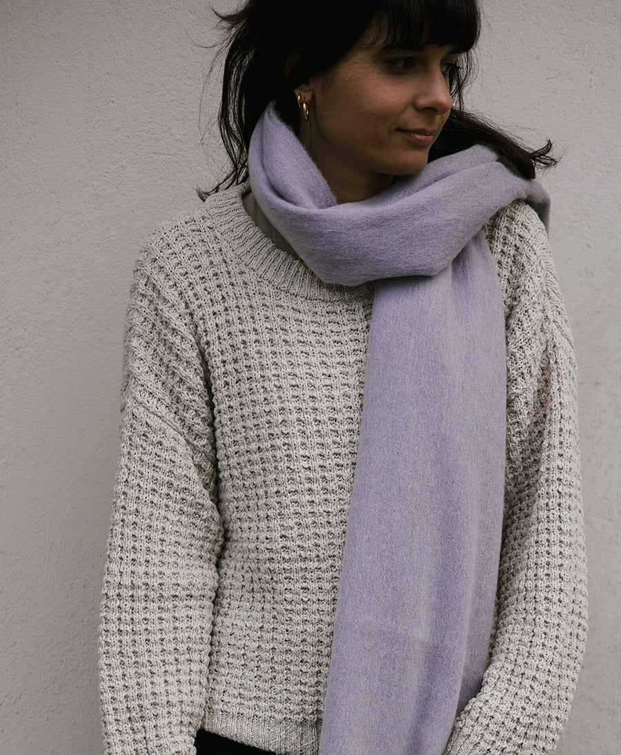 Halstuch Alpaka Schal - Solid Lavender Frost