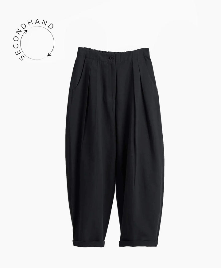 Schwarze Hose "Pleated Trousers" von 7115 by Szeki (XS) - Secondhand