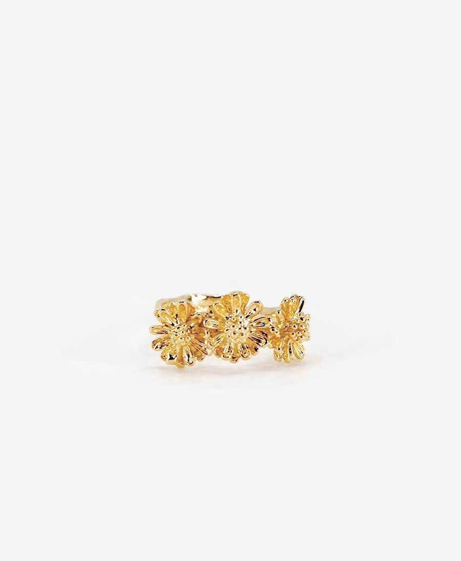 Marguerite Medium Ring vergoldet - verstellbar - Elise Tsikis - clomes