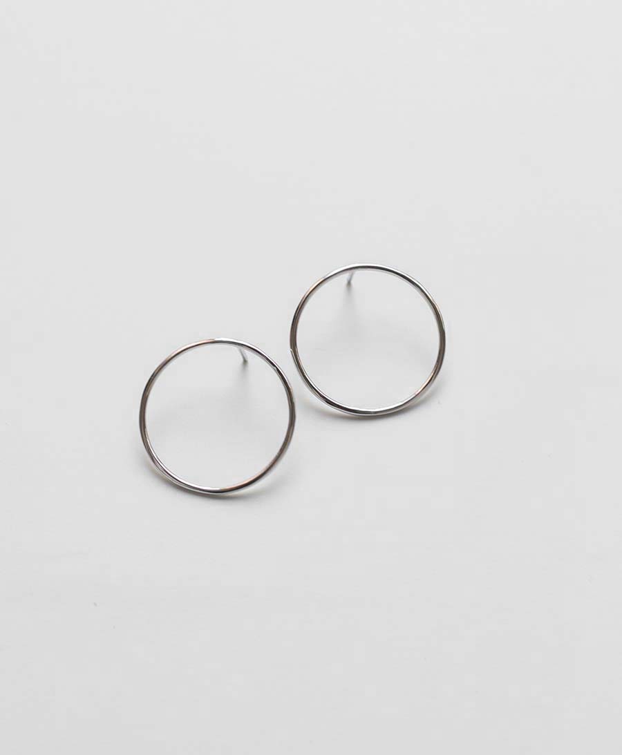 Circle Ohrstecker vergoldet (mit Weissgold) - V Design Lab - clomes