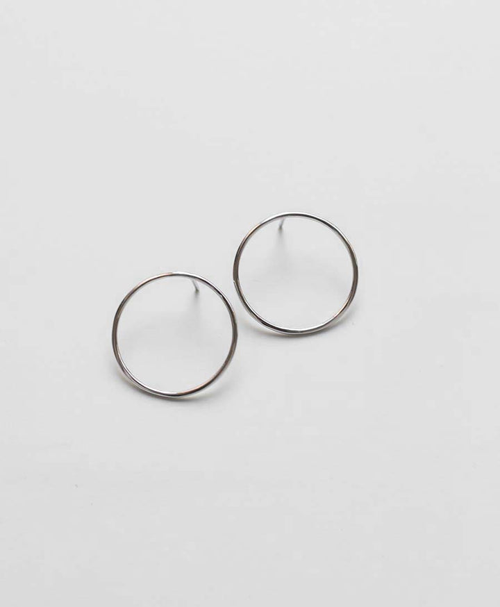 Circle Ohrstecker vergoldet (mit Weissgold) - V Design Lab - clomes