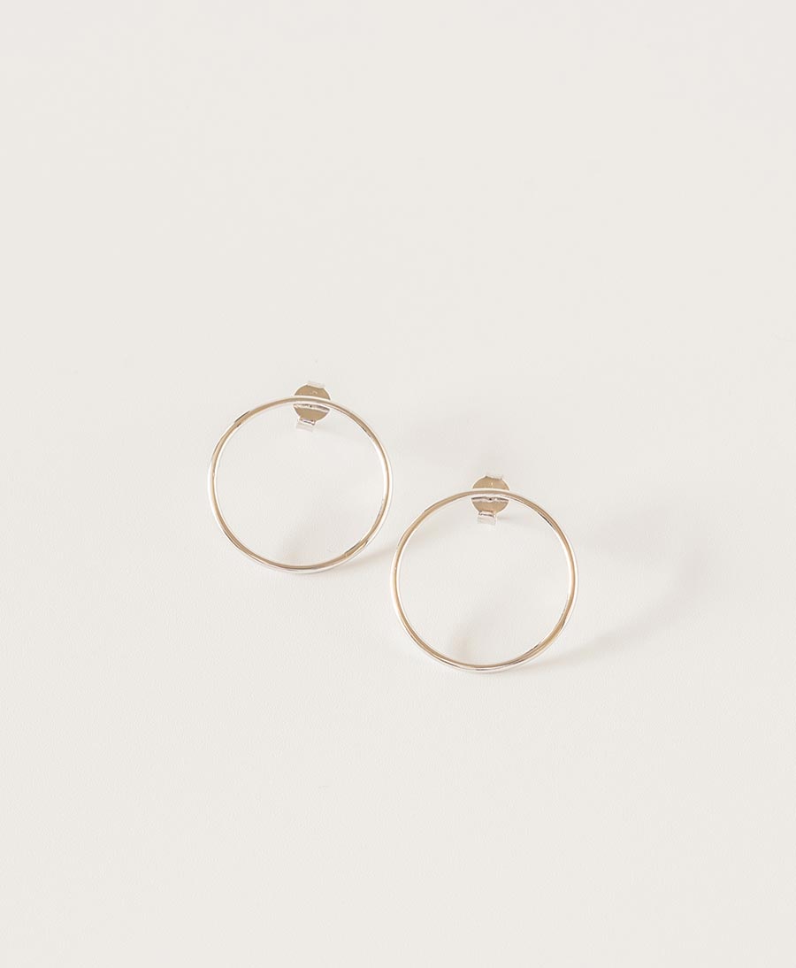 Circle Ohrstecker vergoldet (mit Weissgold) - V Design Lab - clomes
