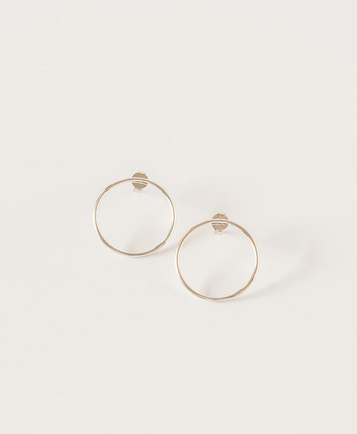 Circle Ohrstecker vergoldet (mit Weissgold) - V Design Lab - clomes