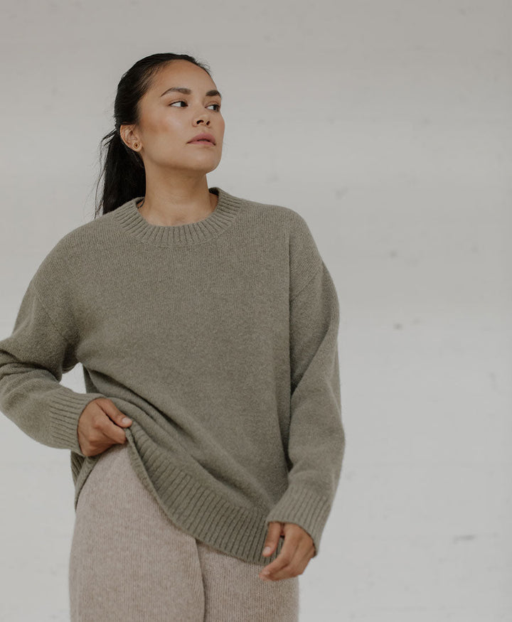 Classic Crew Strickpullover - Lichen - BARE Knitwear - clomes