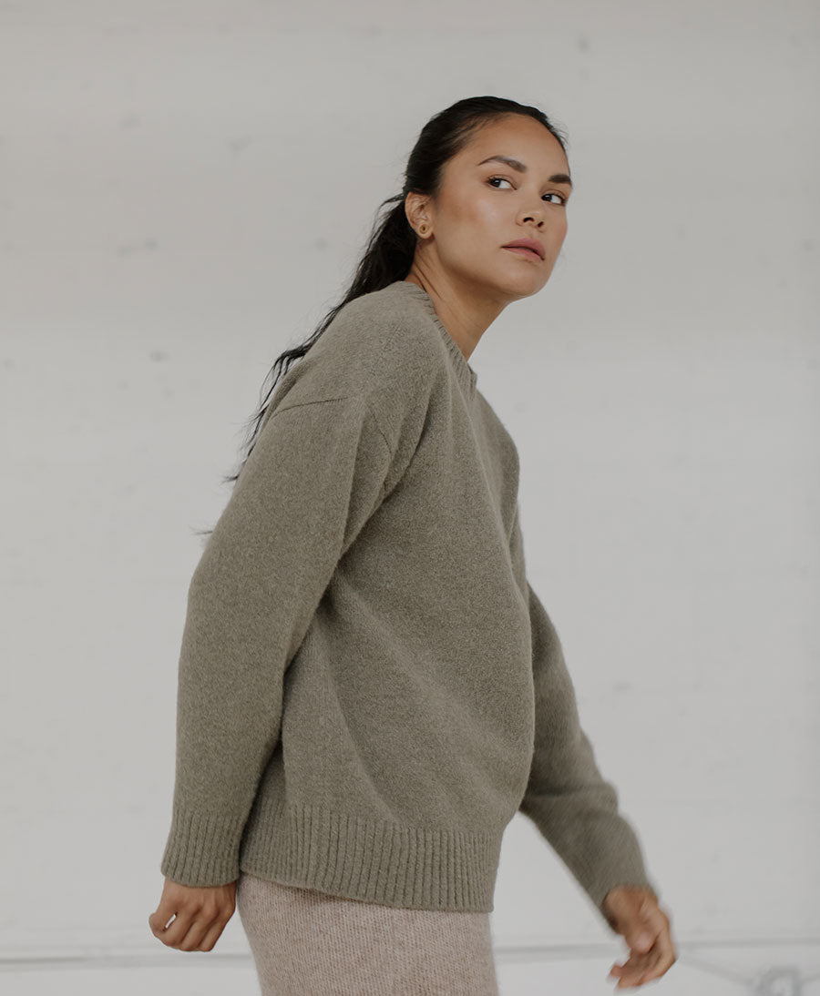 Classic Crew Strickpullover - Lichen - BARE Knitwear - clomes