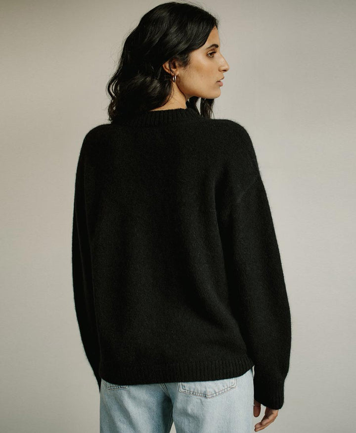 Classic Crew Strickpullover - Schwarz - BARE Knitwear - clomes