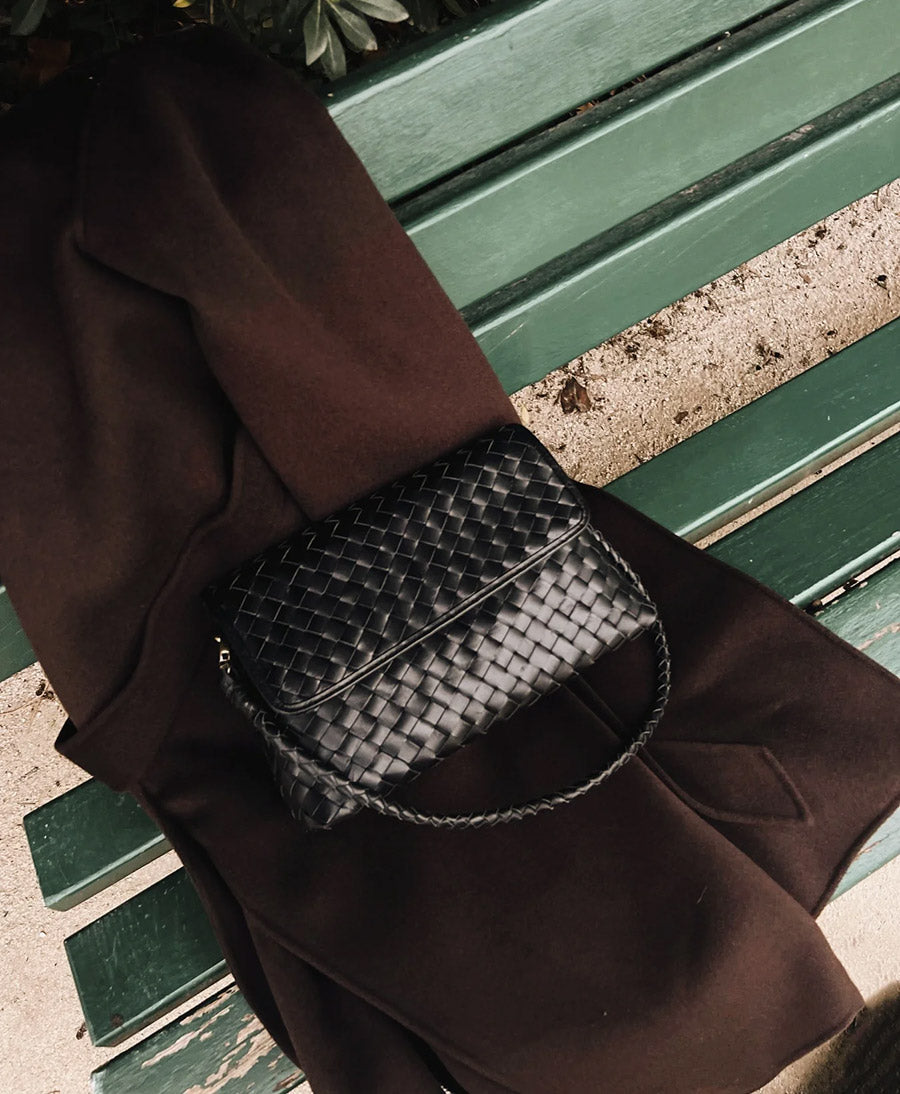 Ledertasche "MADELEINE" - Schwarz