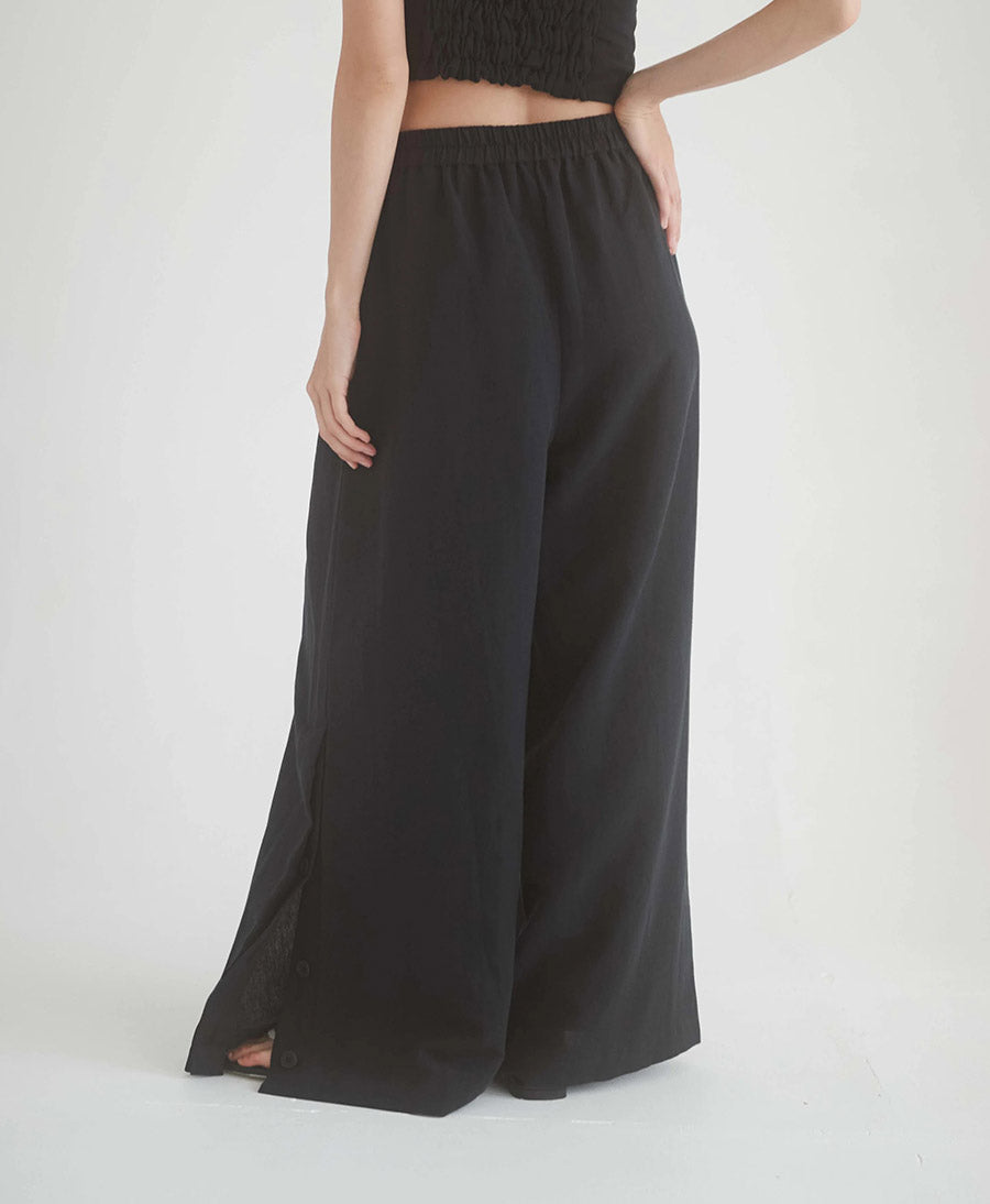 Stoffhose "Wide Trousers" - Schwarz