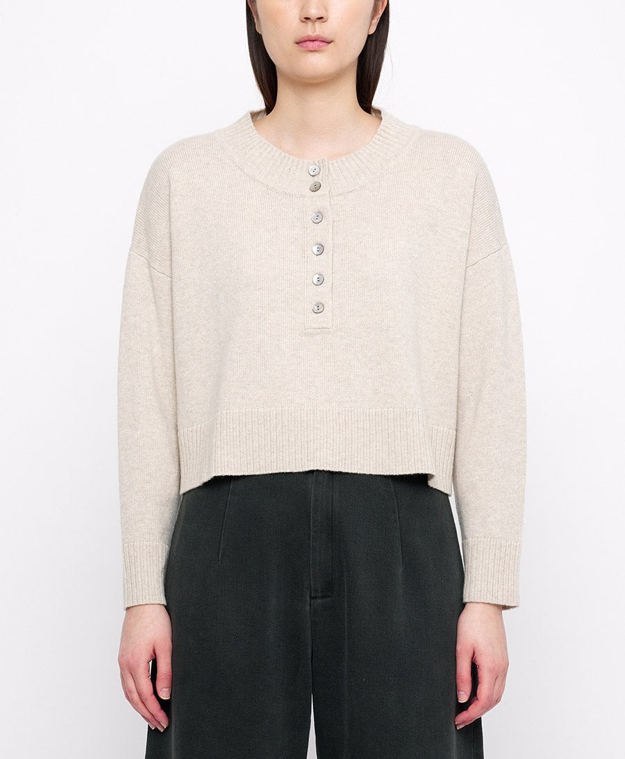 Pullover Relaxed Cropped Pull - Over - Dove - 7115 by Szeki - clomes