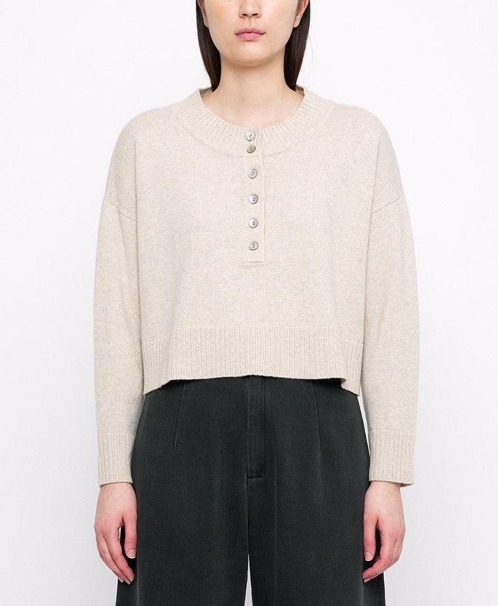 Pullover Relaxed Cropped Pull - Over - Dove - 7115 by Szeki - clomes